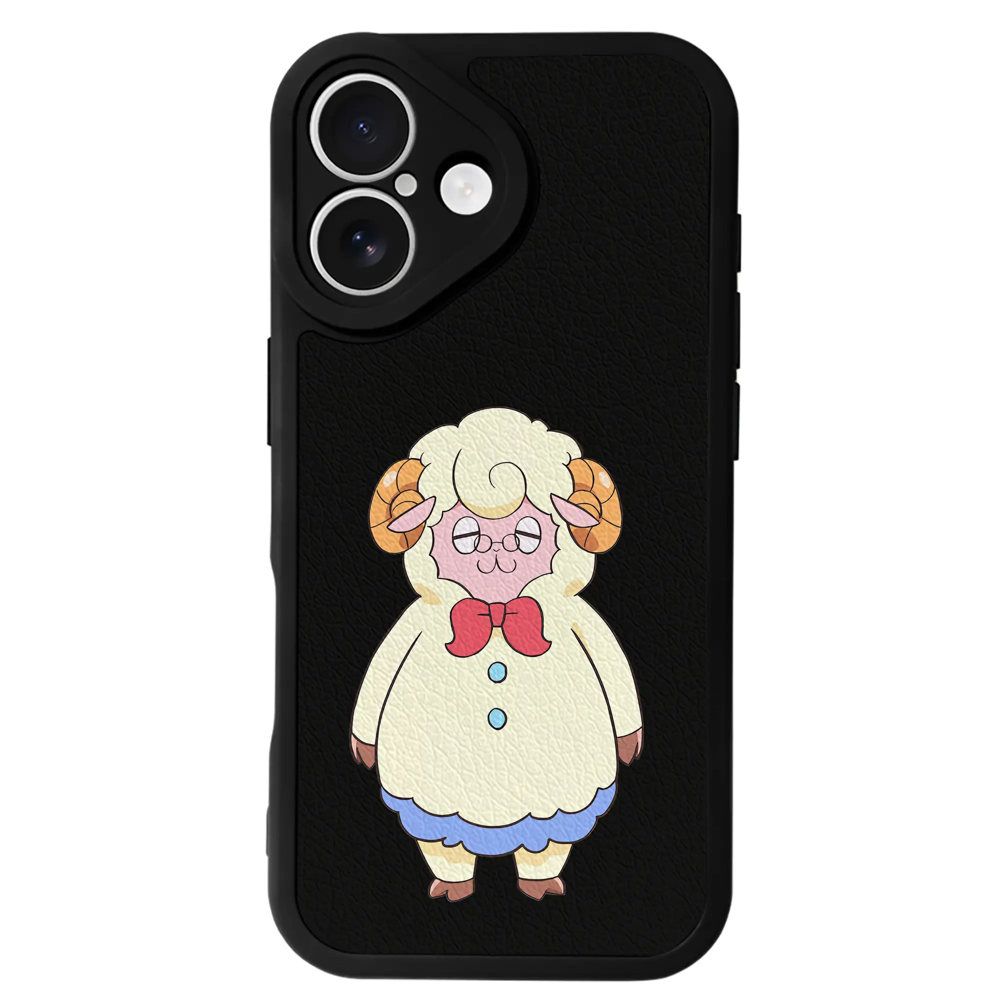 わんだふるぷりきゅあ グッズ メエメエ - IPhone 16シリーズ対応 ・ シリコンスマホケース ・ レザー調 ・ 高精度フィット ・ 耐衝撃 ・ ワイヤレス充電対応 ・ 精密カット